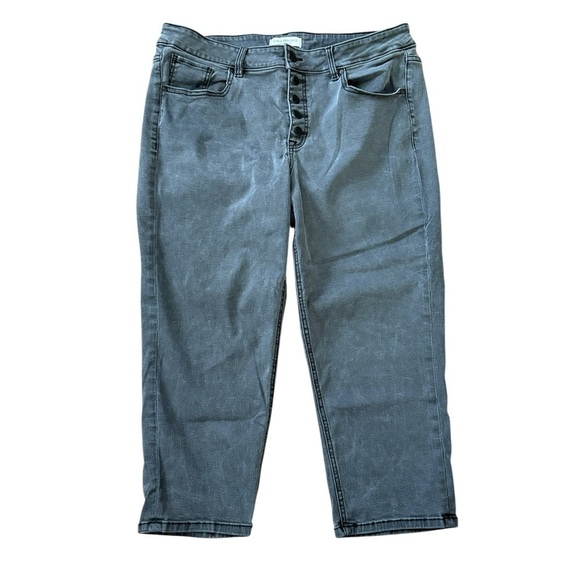 Lane Bryant Stretch High Rise Straight Crop Black Size 20 - Picture 8 of 8